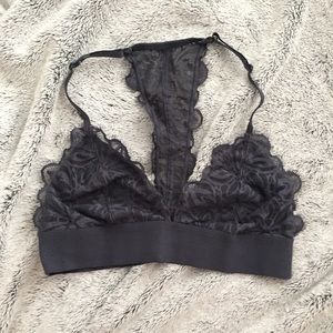 PINK triangle lace racer back bralette
